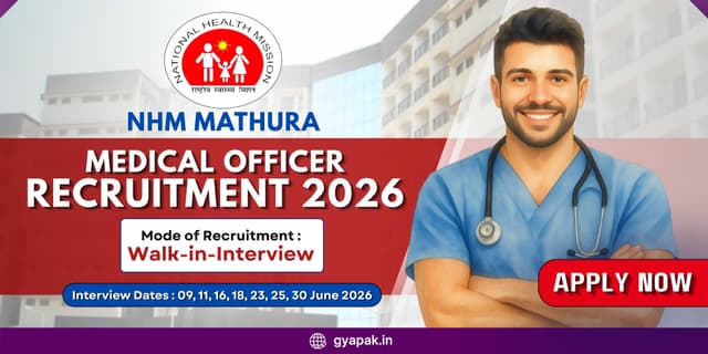 NHM Mathura Medical Officer Recruitment 2026 | Walk In banner