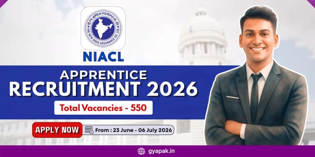 NIACL Apprentice Recruitment 2026 | 550 Vacancies banner